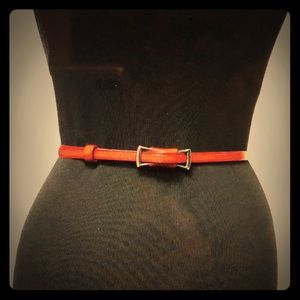 NWT Skinny Classic Red Leather Belt